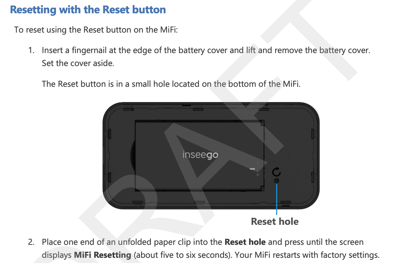 Hotspot factory reset instructions screenshot